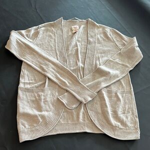 Mossimo Supply Co. Tan Open Cardigan